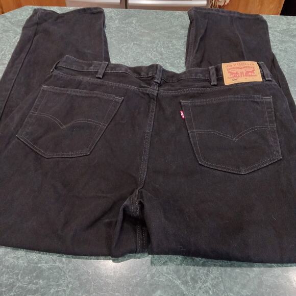 Levi’s 550 Black Denim Jeans Men's Size 42X34 Relaxed Fit 100% Cotton Classic - Picture 1 of 11